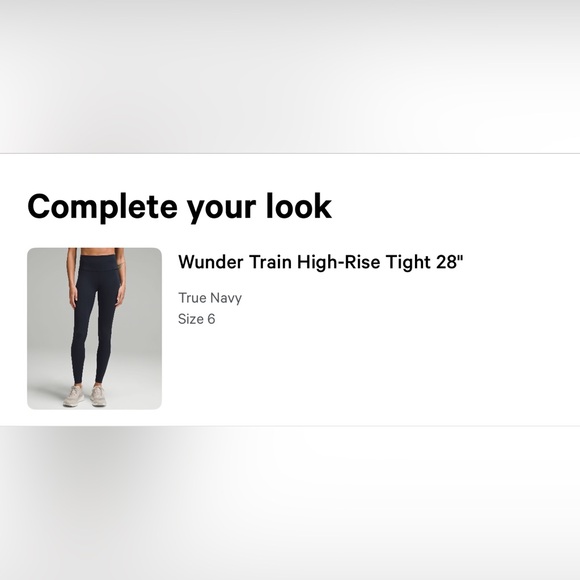 Wunder Train High-Rise Tight 28”, True Navy, Size 6 - Picture 2 of 6